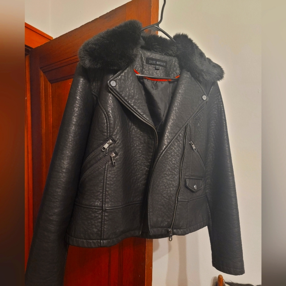 Steve Madden Black Faux Leather Jacket